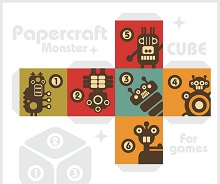 ocuklar iin hazr model Zar maketi ablonu, paper craft model